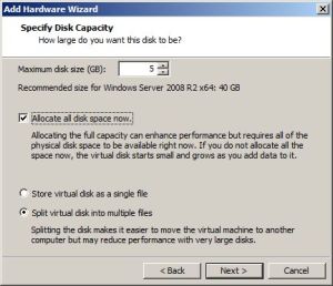 001 shared disk Add Virtual Disk