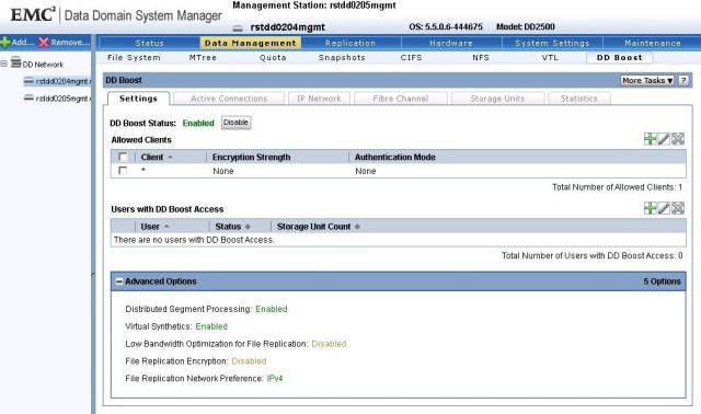 Check to see DD Boost is enabled