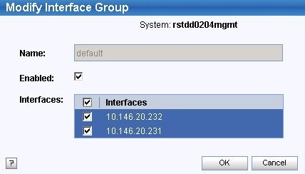 Modify Interface Group